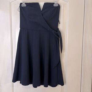 Navy blue wrap dress